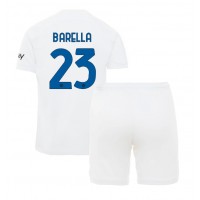 Camiseta Inter Milan Nicolo Barella #23 Segunda Equipación Replica 2023-24 para niños mangas cortas (+ Pantalones cortos)